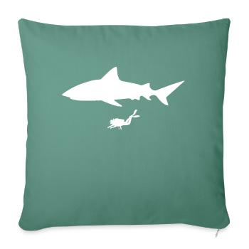 Diving Dive plonger - Housse de coussin décorative 45 x 45 cm - vert sapin - Devant