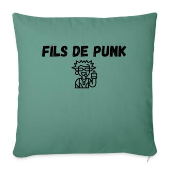 Fils de Punk (2) - Housse de coussin décorative 45 x 45 cm - vert sapin - Devant
