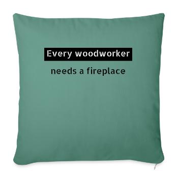 carpenter work tshirts bday - Sofa pillowcase 17,3'' x 17,3'' (45 x 45 cm) - cypress green - Front