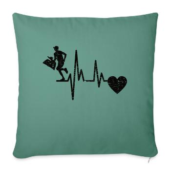 Plogging Cadeau Jogging Garbage Picking Plogging - Housse de coussin décorative 45 x 45 cm - vert sapin - Devant