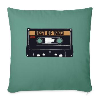 Best of 1983 - 40 Birthday Retro Gift Idea - Housse de coussin décorative 45 x 45 cm - vert sapin - Devant