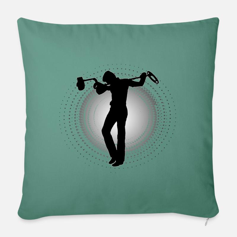 Detectorists - Sofa pillowcase 17,3'' x 17,3'' (45 x 45 cm) - cypress green