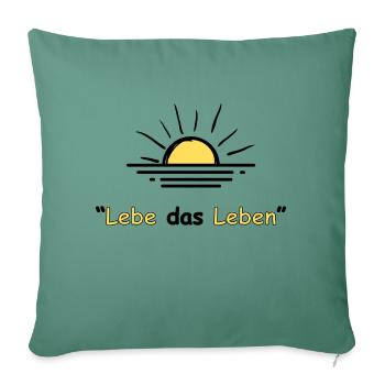 Joie de vivre sunrise - ApriNoeScor - Sofa pillowcase 17,3'' x 17,3'' (45 x 45 cm) - cypress green - Front
