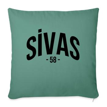 Sivas 58 Turquie Turquie Cadeau Vacances TR Türk - Housse de coussin décorative 45 x 45 cm - vert sapin - Devant