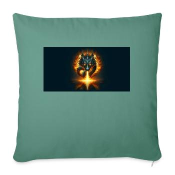 Dragon Flame - Sofa pillowcase 17,3'' x 17,3'' (45 x 45 cm) - cypress green - Front