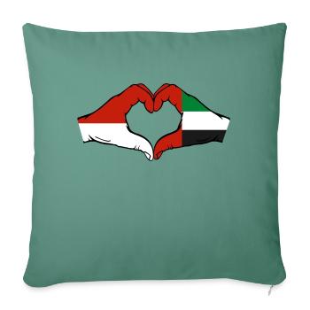 Monaco United Arab Emirates Flag - Sofa pillowcase 17,3'' x 17,3'' (45 x 45 cm) - cypress green - Front