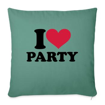 Party - Housse de coussin décorative 45 x 45 cm - vert sapin - Devant