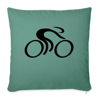 Bicycle - Housse de coussin décorative 45 x 45 cm - vert sapin - Devant