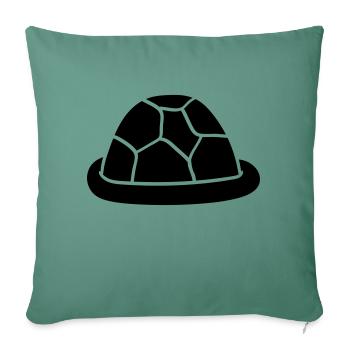 turtle shell blank case small cub baby underwater - Sofa pillowcase 17,3'' x 17,3'' (45 x 45 cm) - cypress green - Front