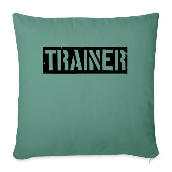 Bar logo trainer - Sofa pillowcase 17,3'' x 17,3'' (45 x 45 cm) - cypress green - Front