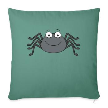 Araignée - Housse de coussin décorative 45 x 45 cm - vert sapin - Devant
