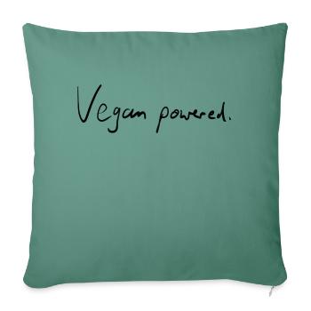 Végétalien alimenté. - Housse de coussin décorative 45 x 45 cm - vert sapin - Devant