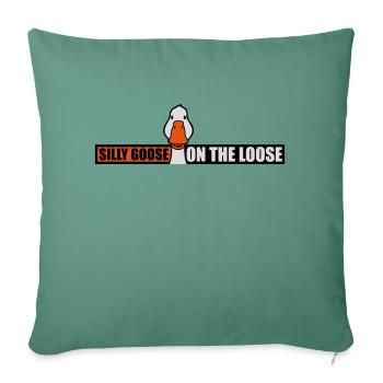 goose on the loose - Sofa pillowcase 17,3'' x 17,3'' (45 x 45 cm) - cypress green - Front