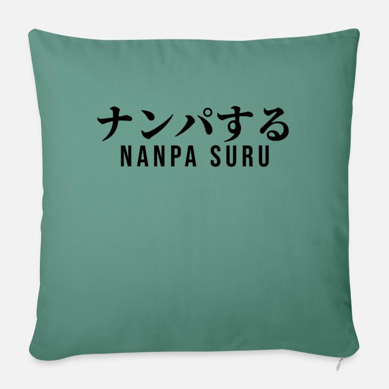Japanisch - Sofakissenbezug 45 x 45 cm - Tanngrün