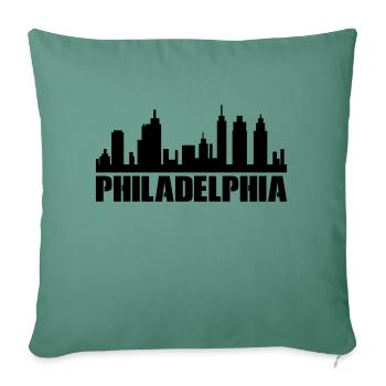 Philadelphia - Sofa pillowcase 17,3'' x 17,3'' (45 x 45 cm) - cypress green - Front