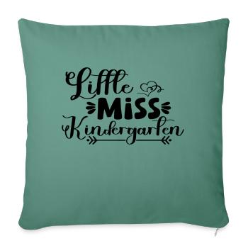 Jardin d’enfants Little Miss - Housse de coussin décorative 45 x 45 cm - vert sapin - Devant