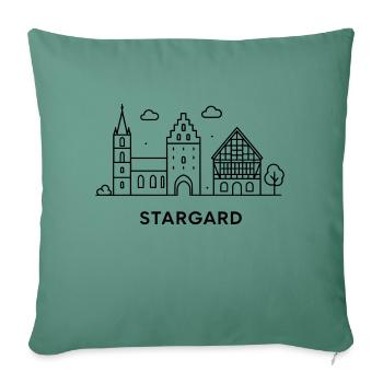 Die Stadt Stargard - Sofakissenbezug 45 x 45 cm - Tanngrün - Vorne