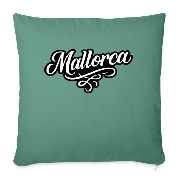 Mallorca lettering - Sofa pillowcase 17,3'' x 17,3'' (45 x 45 cm) - cypress green - Front