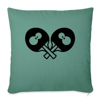 Funny Table Tennis Rackets - Housse de coussin décorative 45 x 45 cm - vert sapin - Devant