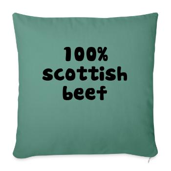 purepish 100 percent scottish beef - Sofakissenbezug 45 x 45 cm - Tanngrün - Vorne