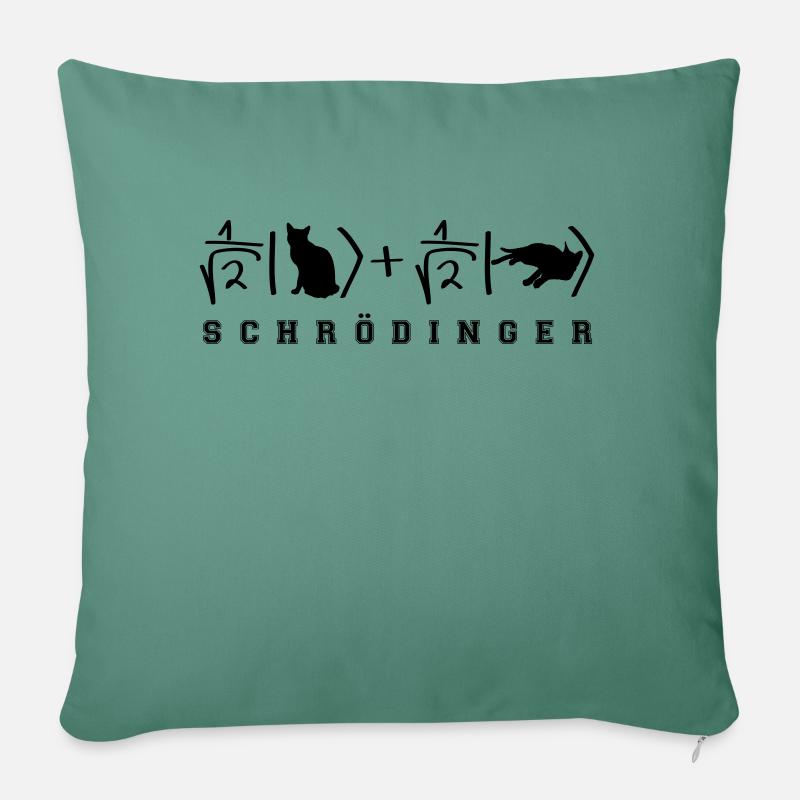 Schrodinger's Cat - Sofa pillowcase 17,3'' x 17,3'' (45 x 45 cm) - cypress green