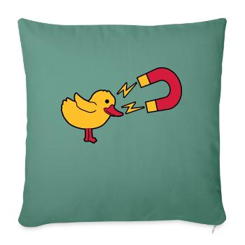 Chick Magnet Womanizer Logo - Sofa pillowcase 17,3'' x 17,3'' (45 x 45 cm) - cypress green - Front