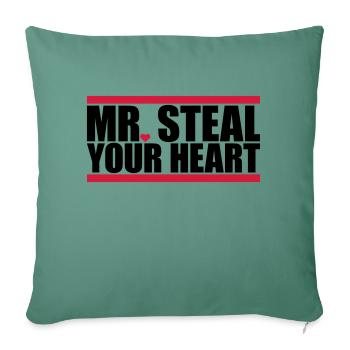 Mr steal your heart - Sofa pillowcase 17,3'' x 17,3'' (45 x 45 cm) - cypress green - Front