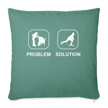 Skateboarding Skateboard Skating Longboard Skater - Housse de coussin décorative 45 x 45 cm - vert sapin - Devant