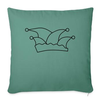 Casquette de fou - Housse de coussin décorative 45 x 45 cm - vert sapin - Devant
