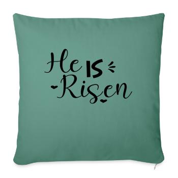 He Is Risen - Sofa pillowcase 17,3'' x 17,3'' (45 x 45 cm) - cypress green - Front
