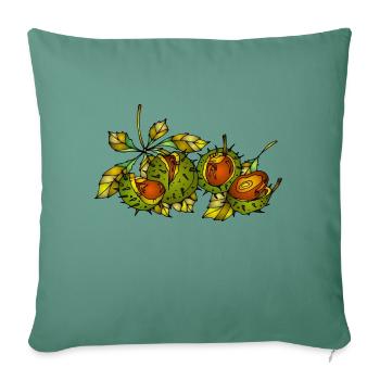 Chestnuts - Sofa pillowcase 17,3'' x 17,3'' (45 x 45 cm) - cypress green - Front