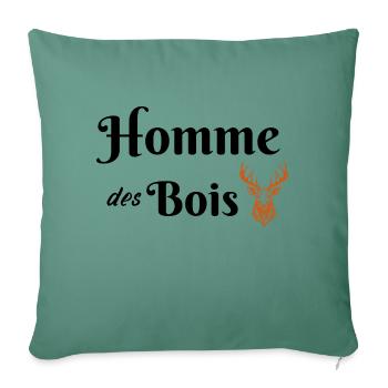 Homme des Bois - Housse de coussin décorative 45 x 45 cm - vert sapin - Devant