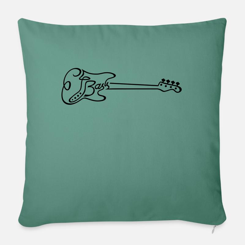 E-bass - Housse de coussin décorative 45 x 45 cm - vert sapin