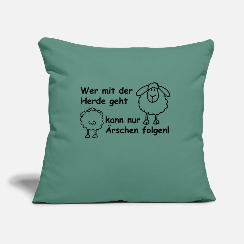 Wer mit der Herde ... Sofakissenbezug 45 x 45 cm