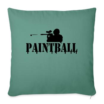 paintball_a___f1 - Sofa pillowcase 17,3'' x 17,3'' (45 x 45 cm) - cypress green - Front