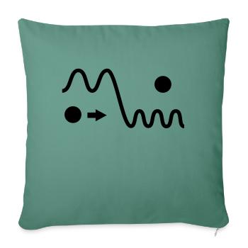 effet Doppler [monochrome] - Housse de coussin décorative 45 x 45 cm - vert sapin - Devant