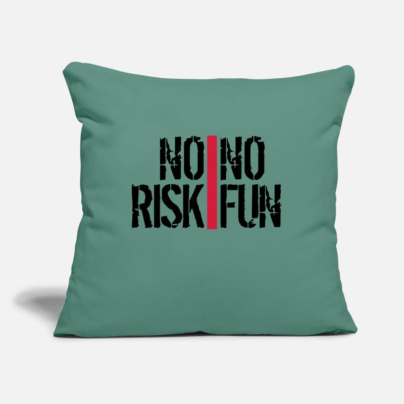 bars stripes spontaneous font no risk no fun spr Sofa pillowcase 17,3'' x 17,3'' (45 x 45 cm)