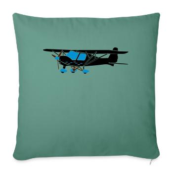 C42 - Housse de coussin décorative 45 x 45 cm - vert sapin - Devant
