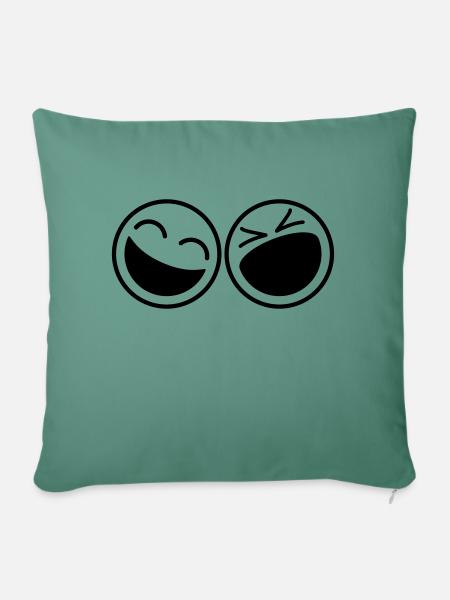Smileys - Sofakissenbezug 45 x 45 cm - Tanngrün