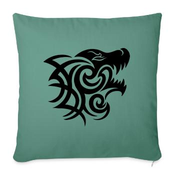 Tribal Werewolf - Sofa pillowcase 17,3'' x 17,3'' (45 x 45 cm) - cypress green - Front