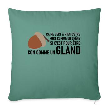 GLAND - Housse de coussin décorative 45 x 45 cm - vert sapin - Devant