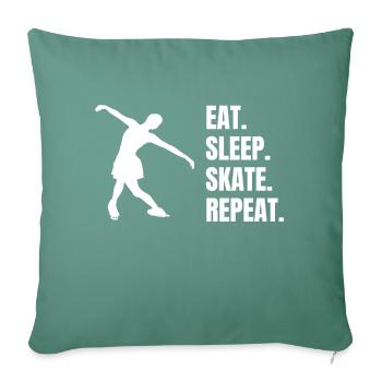 Figure Skating Ice Skating Figure Skating Figure Skating - Sofa pillowcase 17,3'' x 17,3'' (45 x 45 cm) - cypress green - Front