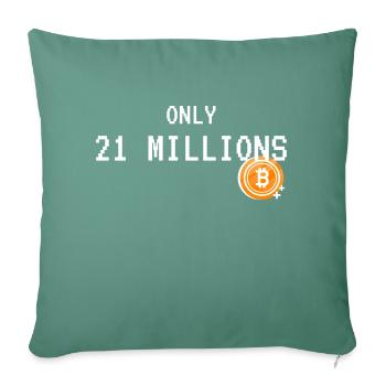 Bitcoin - Sofa pillowcase 17,3'' x 17,3'' (45 x 45 cm) - cypress green - Front