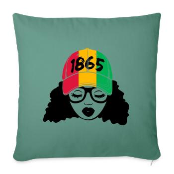 Juneteenth - Housse de coussin décorative 45 x 45 cm - vert sapin - Devant