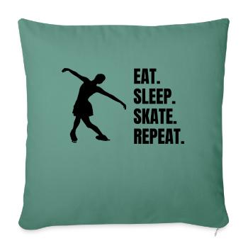 Figure skating Figure skating Ice skating - Sofa pillowcase 17,3'' x 17,3'' (45 x 45 cm) - cypress green - Front