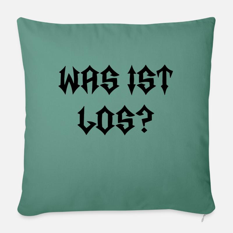 Was ist los? - Sofakissenbezug 45 x 45 cm - Tanngrün