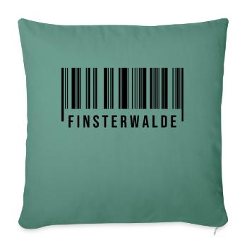 Finsterwalde Strichcode - Sofakissenbezug 45 x 45 cm - Tanngrün - Vorne