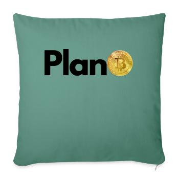 Crypto Plan BITCOIN 2 BTC - Sofa pillowcase 17,3'' x 17,3'' (45 x 45 cm) - cypress green - Front