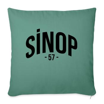 Sinop 57 Turquie Turquie Cadeau Vacances TR Türk - Housse de coussin décorative 45 x 45 cm - vert sapin - Devant