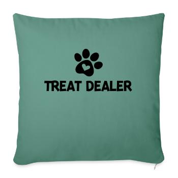 Revendeur de friandises - Housse de coussin décorative 45 x 45 cm - vert sapin - Devant